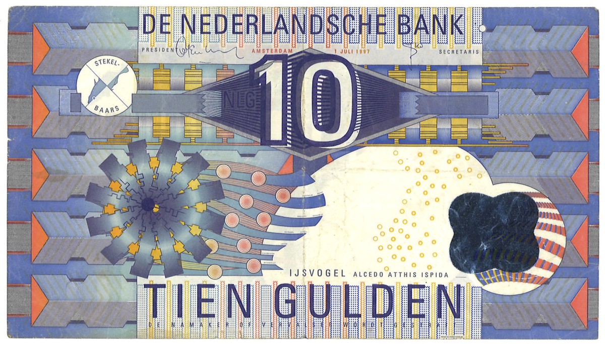 Nederland. 10 Gulden. Misdruk. Type 1997. - Zeer Fraai.