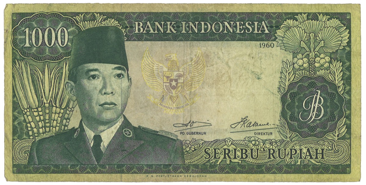 Indonesia. 1000 Rupiah. Banknote. Type 1960. - Fine.