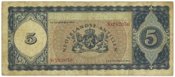 Curaçao. 5 Gulden. Banknote. Type 1954. - Fine.