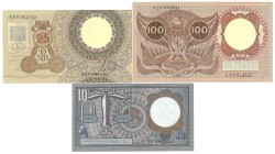 Nederland. 10/25/100 Gulden. Bankbilijet. Type 1953/1955. - Zeer Fraai / Prachtig.