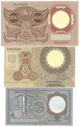 Nederland. 10/25/100 Gulden. Bankbilijet. Type 1953/1955. - Zeer Fraai / Prachtig.