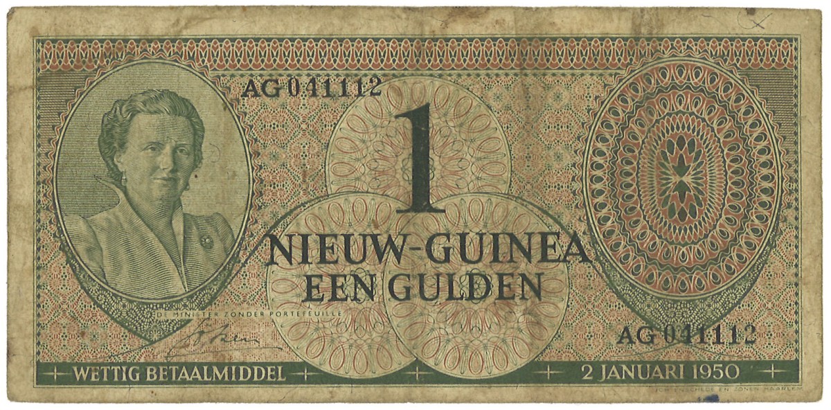 New Guinea. 1 Gulden. Banknote. Type 1950. - Very fine -.