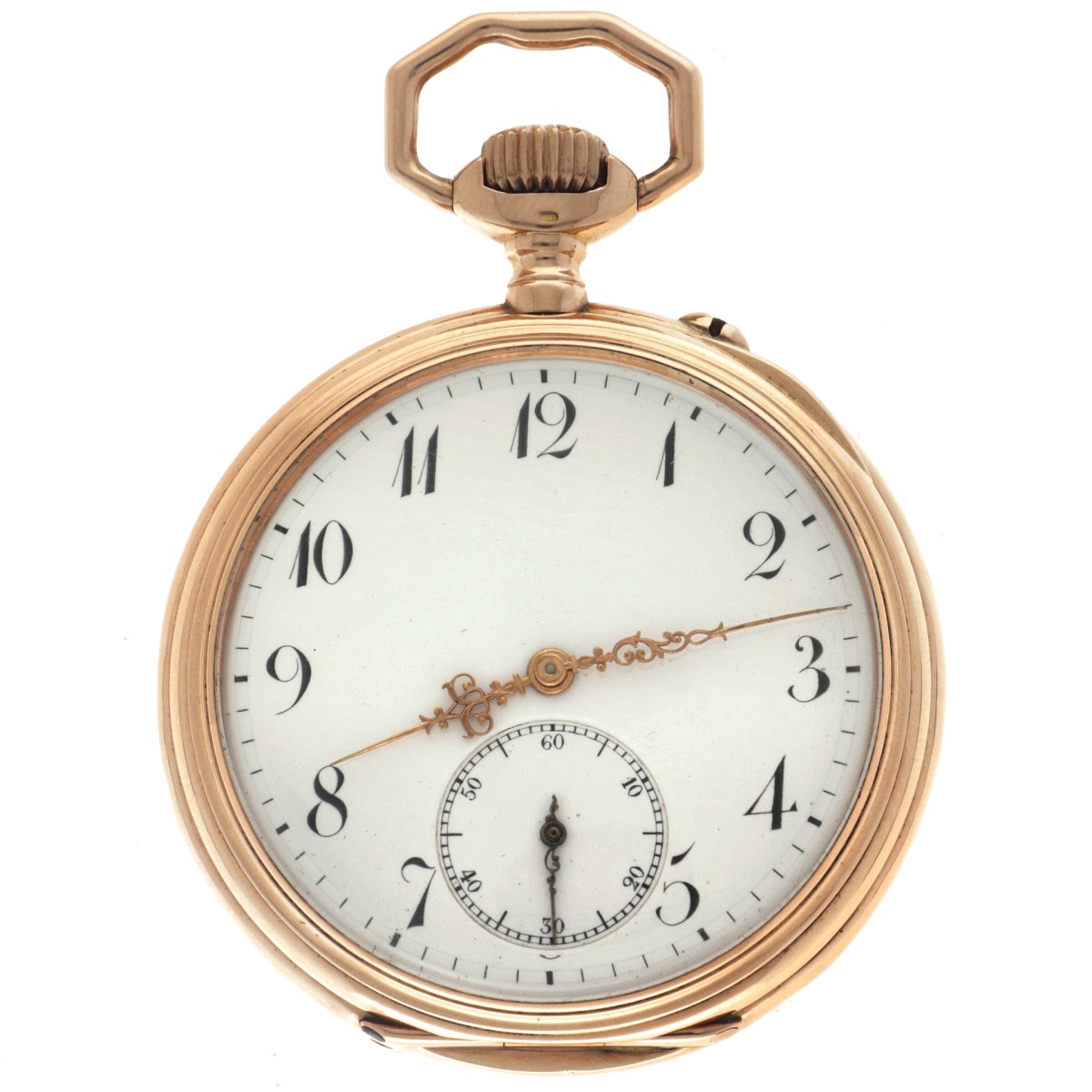 JWC 14K. Rosegold - Heren zakhorloge - ca. 1900.