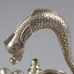 Inktstel / bureauset, Porto (Portugal) 1836-43, zilver.