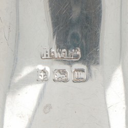 Fournituren schaar houder met rokhaak zilver.