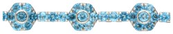 Pasquale Bruni 18K witgouden bloemen armband bezet met ca. 7.70 ct. blauwe topaas.