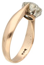 BWG roségouden solitair ring met Old European geslepen diamant van ca. 1.55 ct.