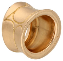 Pomellato 18K roségouden 'Cocco' ring met asymmetrisch motief en bezet met ca. 0.60 ct. diamant.