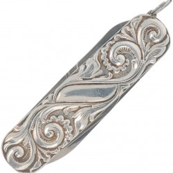Zakmes zilver.