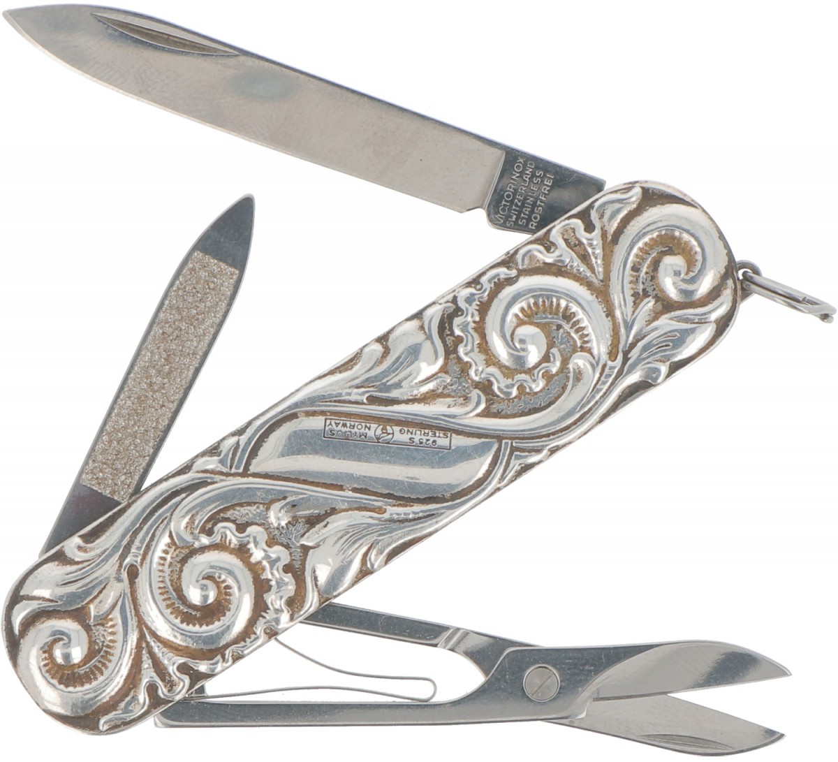 Zakmes zilver.