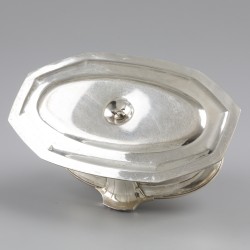 Saucière / sausboot Art Deco, zilver.