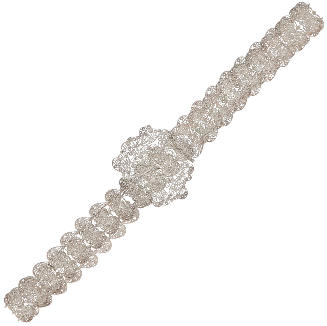 Bruidsceintuur zilver.