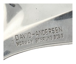 David Andersen sterling zilveren collier en modernistische hanger.
