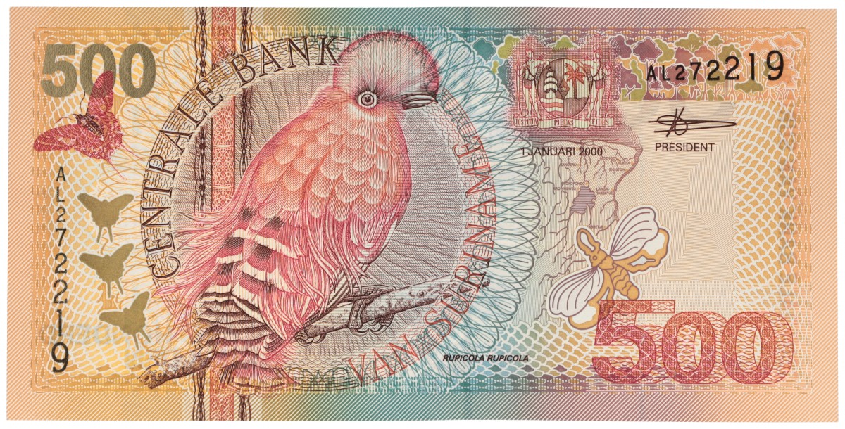 Suriname. 500 Gulden. Bankbiljet. Type 2000. - UNC.