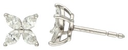 No Reserve - Tiffany & Co. platina 'Victoria' oorstekers bezet met 0.38 diamant.