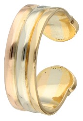 Cartier 'C de Cartier Trinity' 18K tricolour gouden ring.