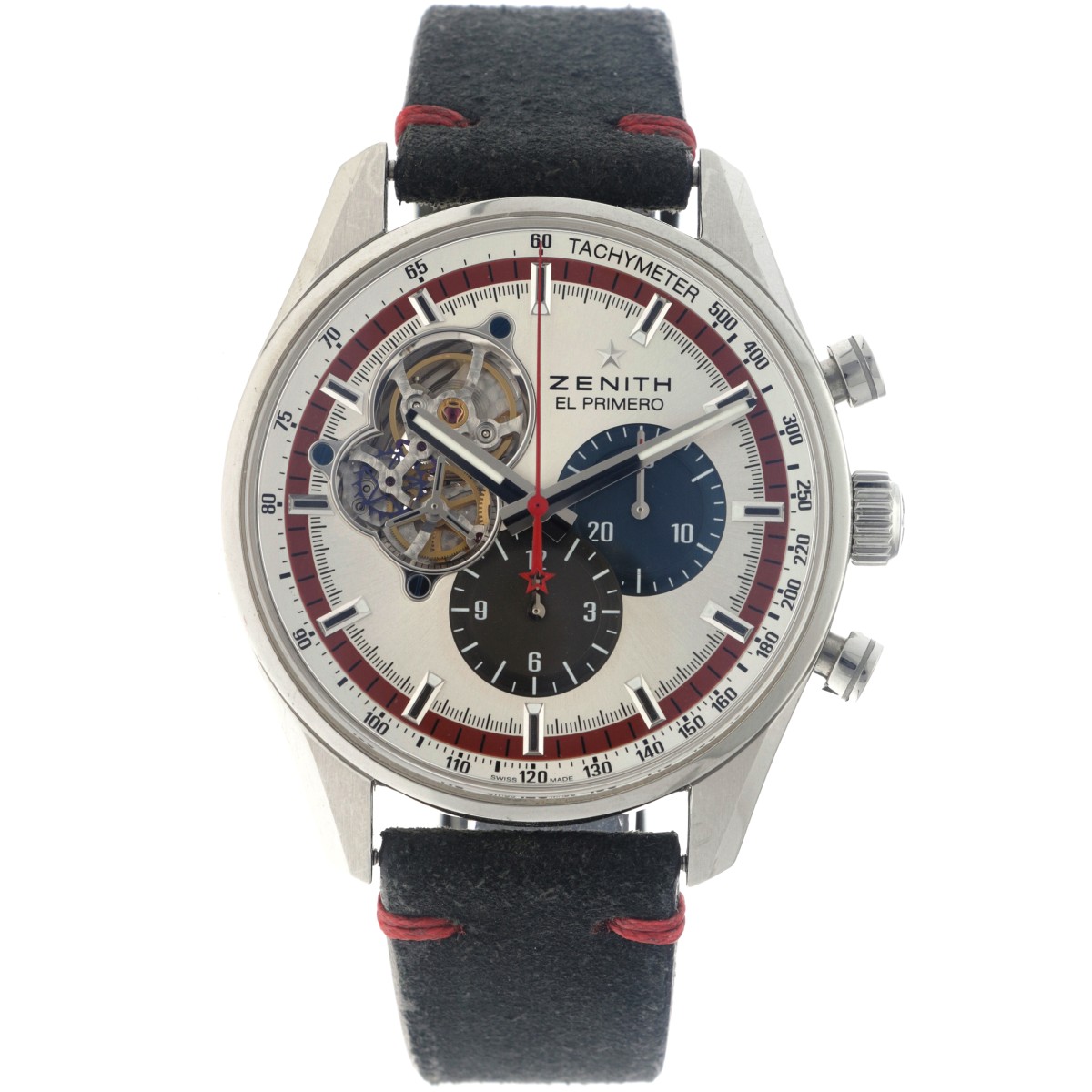 No Reserve - Zenith El Primero "Open Heart" 03.2049.4061 - Herenhorloge.