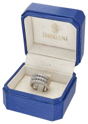 Damiani 18K witgouden ring bezet met ca. 0.45 ct. diamant.