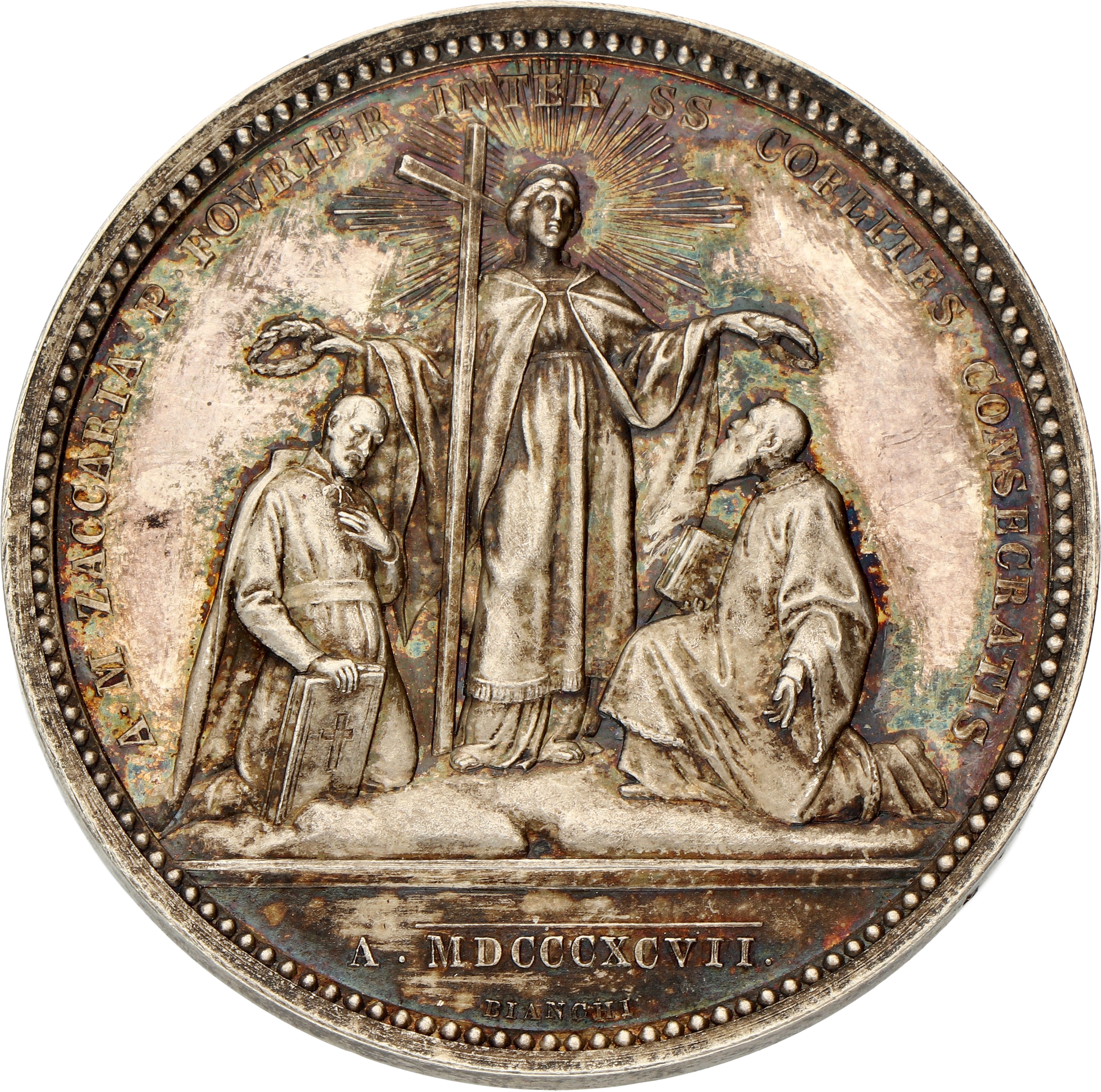 Itailian states. Papal states. 1897. Consecrating of two saints.