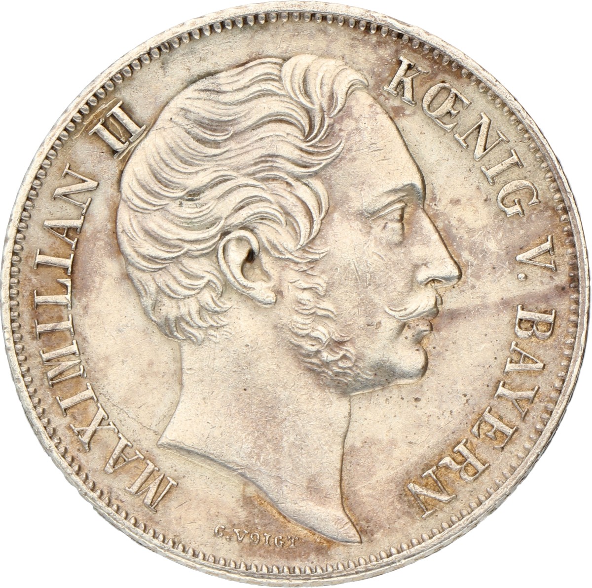 German states. Bavaria. Maximilian II. 1 Gulden. 1855.