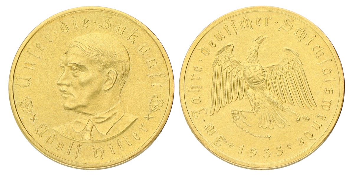 Germany. Third Reich. 1933. Golden medal 'Im Jahre Deutscher Schicksalswende'.