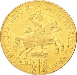 Gouden rijder van 14 gulden. Gelderland. 1762. Prachtig +.