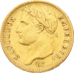 20 Francs. Napoleon. 1813 Vis. Zeer Fraai.