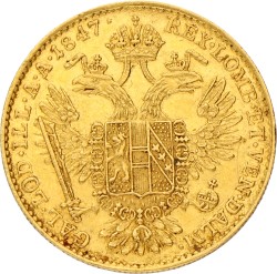 Austria. Austrian empire. Ferdinand I. Ducat. 1847 A. XF -.