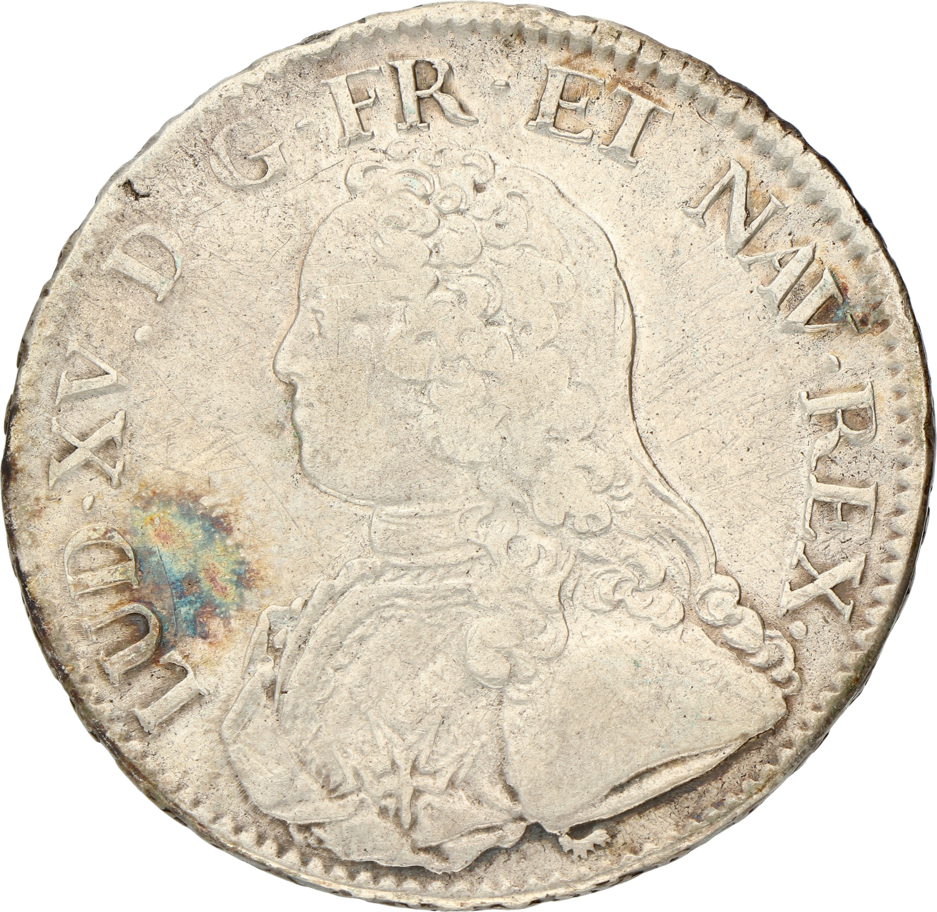 France. Louis XV. Ecu. 1733 A. VF +.