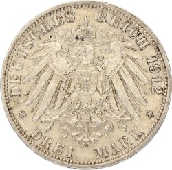 German states. Hamburg. 3 Mark. 1912 J. XF -.