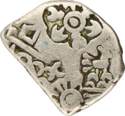 India. Mauryan empire. Karshapana. ND (4th century BC). F / VF.