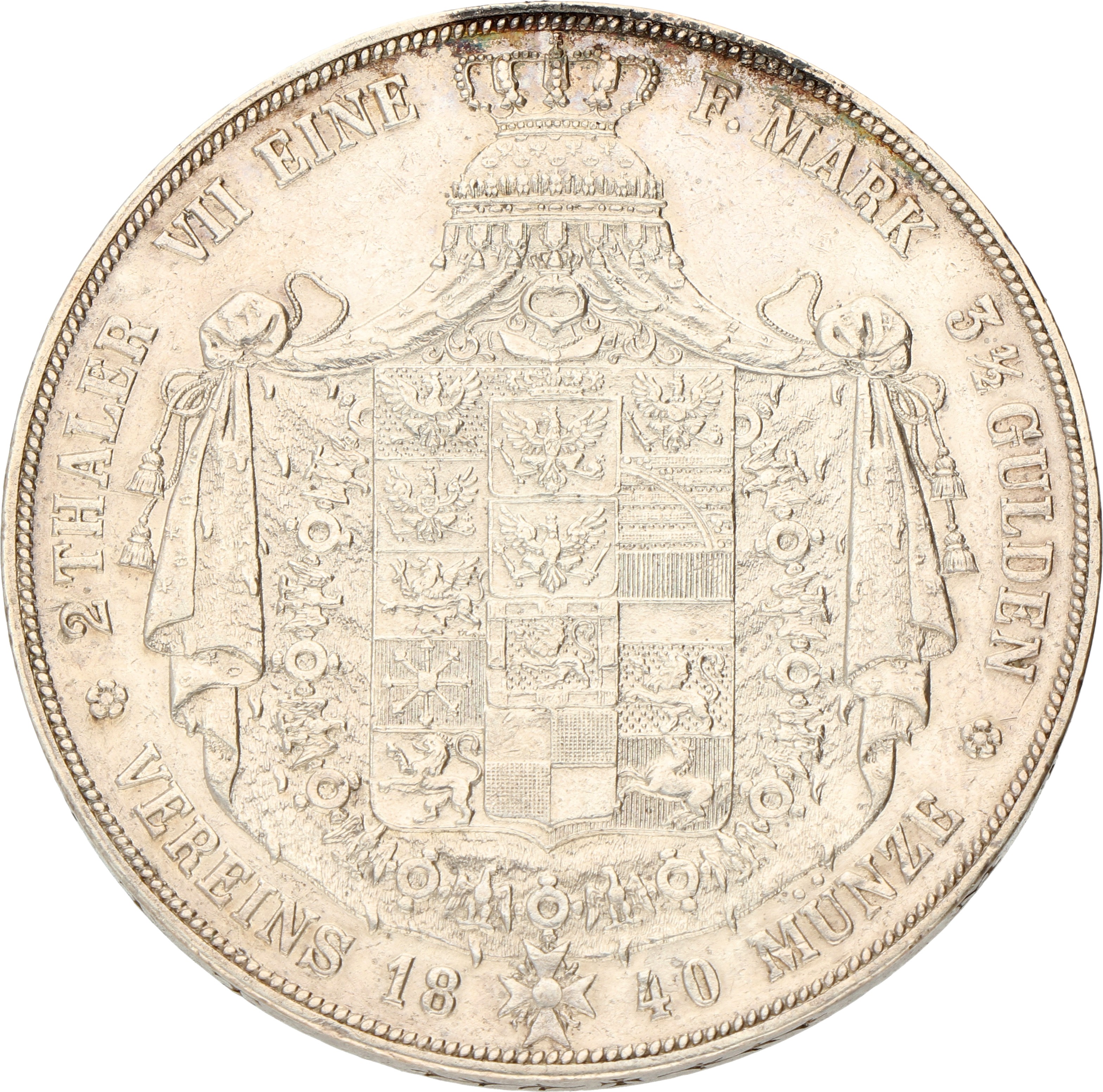 German states. Prussia. Friedrich Wilhelm III. 2 Thaler. 1840 A. VF +