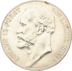 Liechtenstein. Johann II. 5 Krone. 1910. VF / XF.