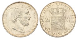 2½ Gulden. Willem III. 1868. Prachtig.