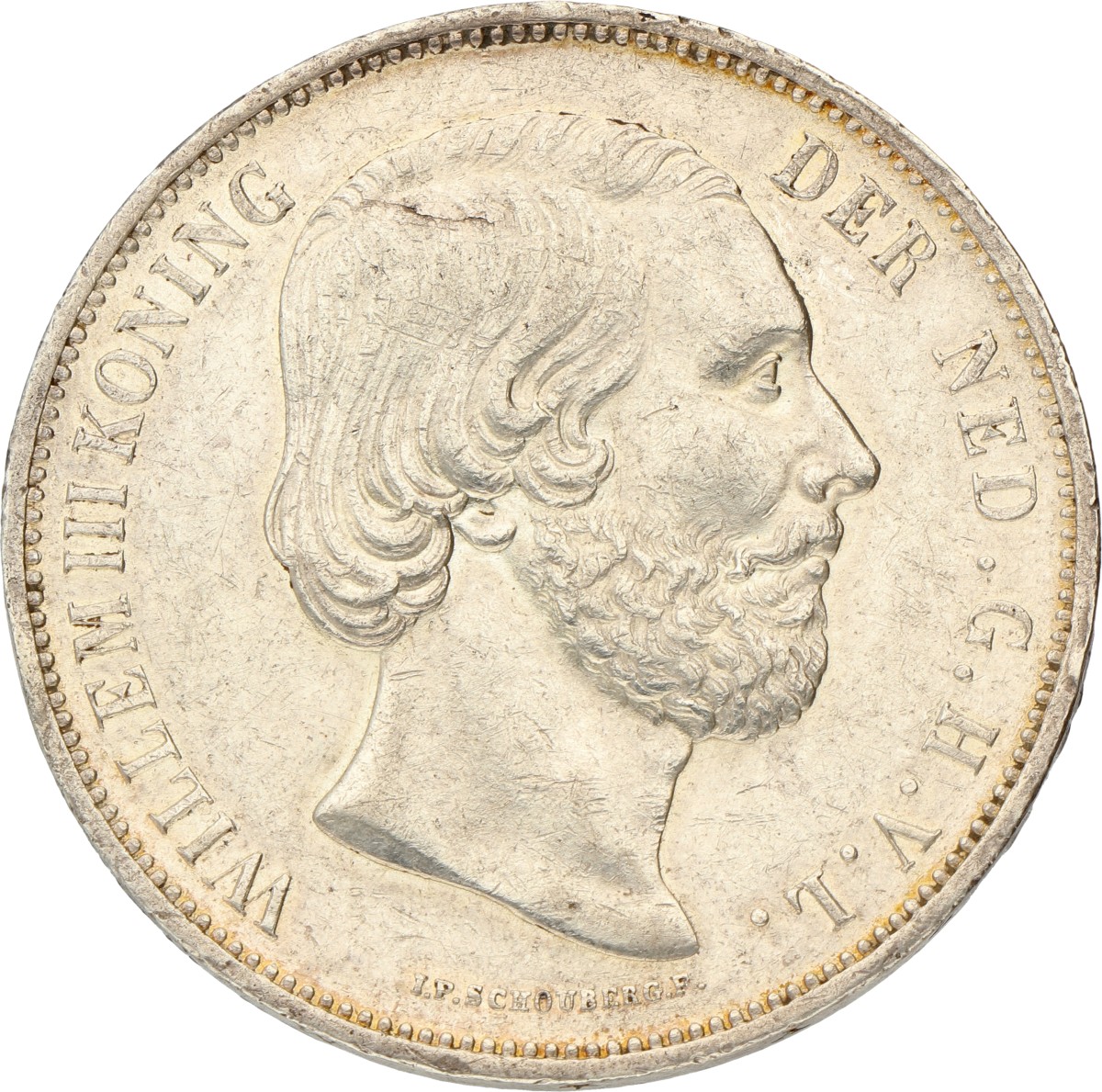 2½ Gulden. Willem III. 1868. Prachtig.