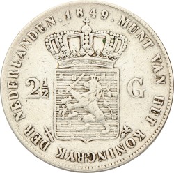 2½ Gulden. Willem II. 1849. Zeer Fraai -.