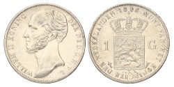 1 Gulden. Willem II. 1848. Prachtig +.