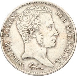 1 Gulden. Willem I. 1829 B. Zeer Fraai / Prachtig.
