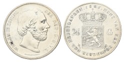 2½ Gulden. Willem III. 1867. Prachtig -.