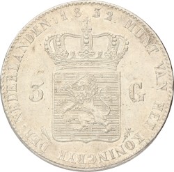 3 Gulden. Willem I. 1832/24. Prachtig +.