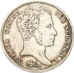 1 Gulden. Willem I. 1821 U. Zeer Fraai -.