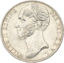 1 Gulden. Willem II. 1847. XF.