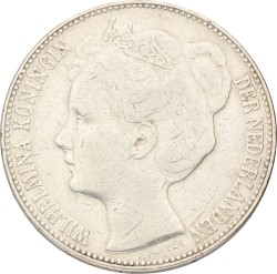 2½ Gulden. Wilhelmina. 1898 met punt. Zeer Fraai.