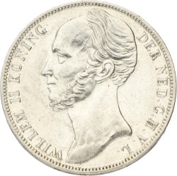 1 Gulden. Willem II. 1847. Prachtig.