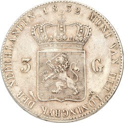 3 Gulden. Willem I. 1832/21. Zeer Fraai / Prachtig.
