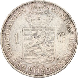 1 Gulden. Wilhelmina. 1901. Zeer Fraai +.