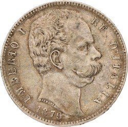 Italy. Kingdom. Umberto I. 5 Lire. 1879 R. VF +.