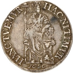 Halve 3 gulden. Friesland. 1696. Zeer Fraai.