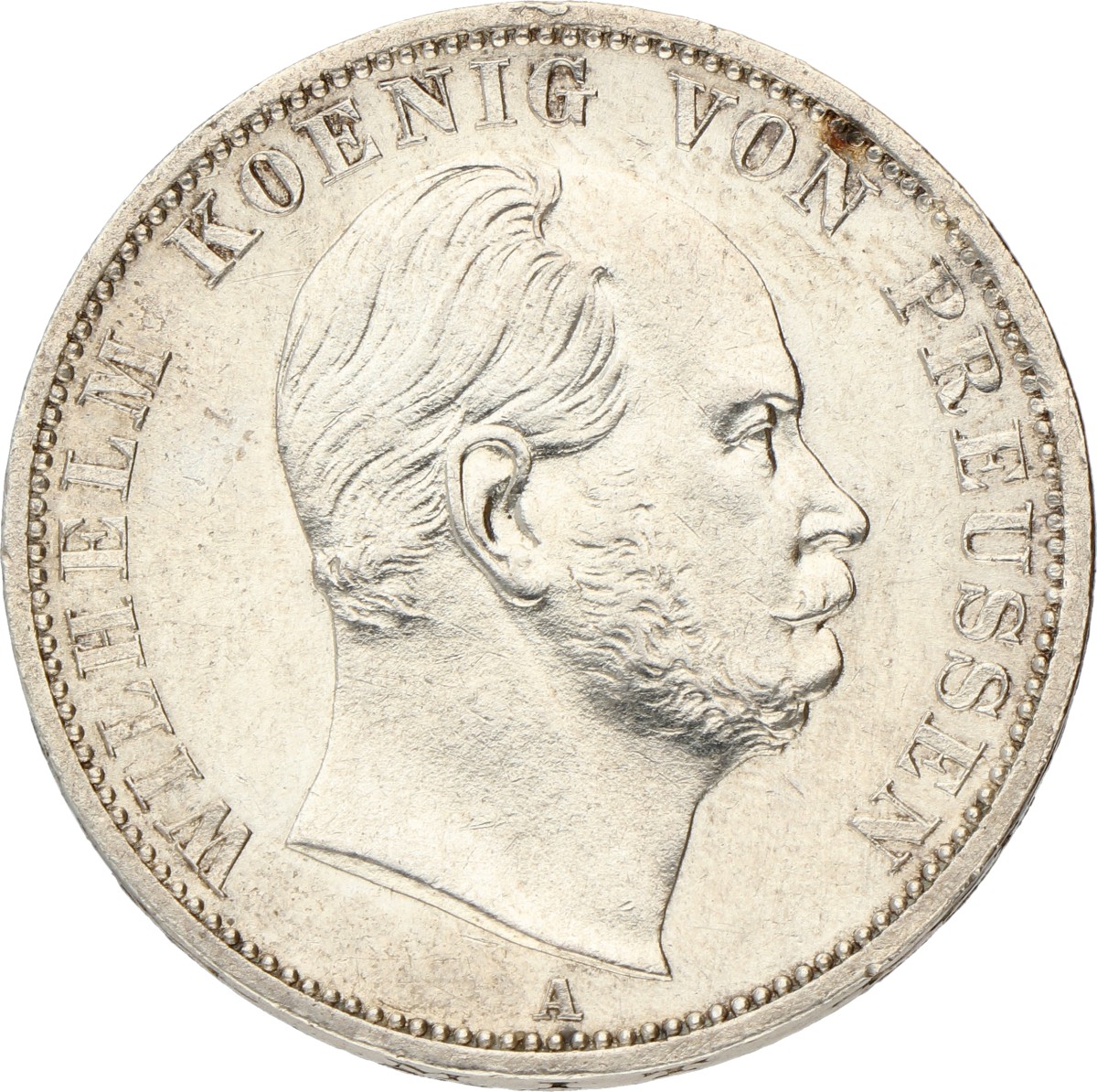 German states. Prussia. Wilhelm I. Thaler. 1868 A.