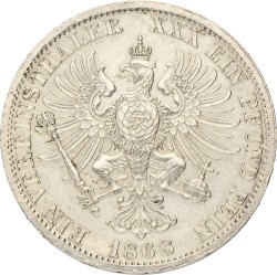 German states. Prussia. Wilhelm I. Thaler. 1868 A.